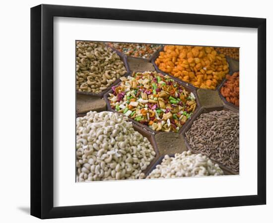 Selling Nuts and Dried Fruit at the Market, Dubai, United Arab Emirates-Keren Su-Framed Photographic Print