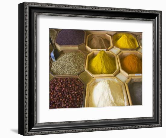 Selling Spices at the Market, Dubai, United Arab Emirates-Keren Su-Framed Photographic Print