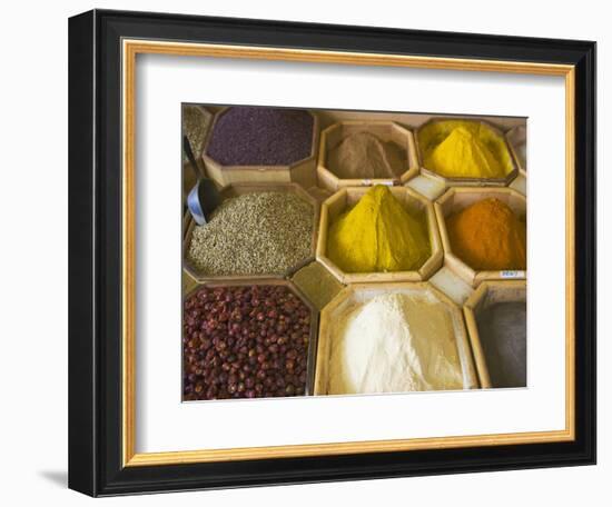 Selling Spices at the Market, Dubai, United Arab Emirates-Keren Su-Framed Photographic Print