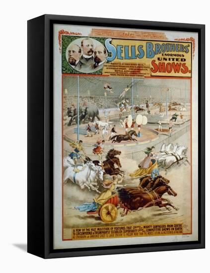 Sells Brothers' Enormous Shows, Ca 1885-null-Framed Premier Image Canvas
