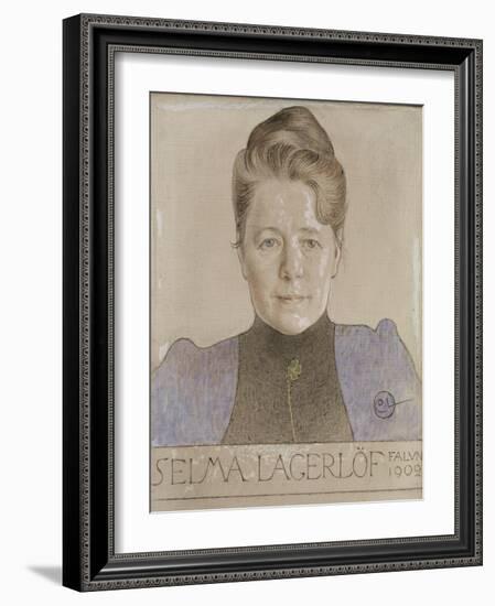 Selma Lagerlof, 1902-Carl Larsson-Framed Giclee Print