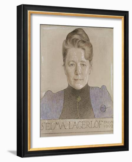 Selma Lagerlof, 1902-Carl Larsson-Framed Giclee Print