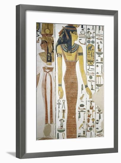 Selqet, Detail from the Frescoes in the Burial Chamber of Nefertari-null-Framed Photographic Print