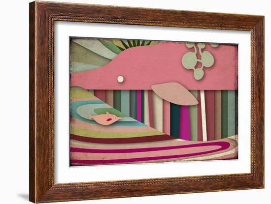 Selvática, Delfín Rosado Color-Belen Mena-Framed Giclee Print