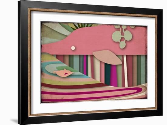 Selvática, Delfín Rosado Color-Belen Mena-Framed Giclee Print