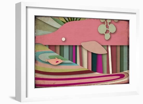 Selvática, Delfín Rosado Color-Belen Mena-Framed Giclee Print