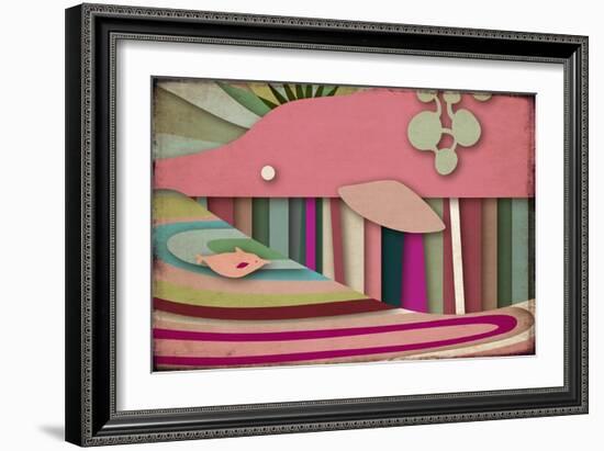 Selvática, Delfín Rosado Color-Belen Mena-Framed Giclee Print