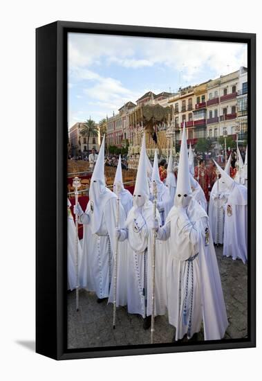 Semana Santa Fiesta, Easter, Seville, Andalusia, Spain-Peter Adams-Framed Premier Image Canvas