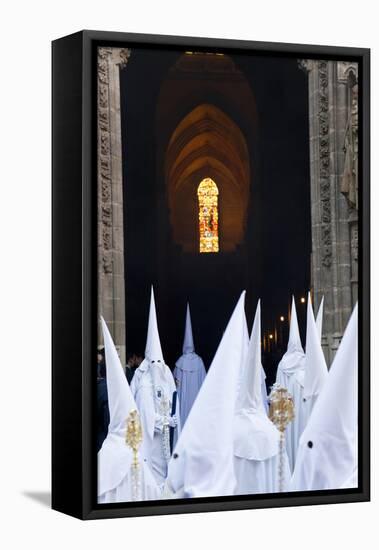 Semana Santa Fiesta, Easter, Seville, Andalusia, Spain-Peter Adams-Framed Premier Image Canvas