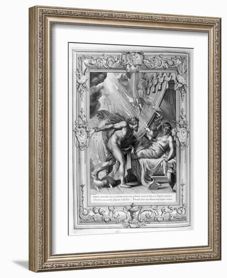 Semele Is Consumed by Jupiter's Fire, 1733-Bernard Picart-Framed Giclee Print