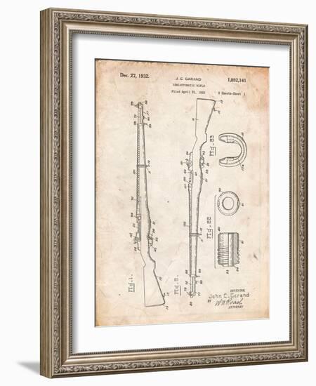 Semi Automatic Rifle Patent-Cole Borders-Framed Art Print