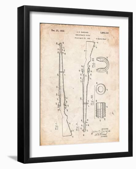 Semi Automatic Rifle Patent-Cole Borders-Framed Art Print