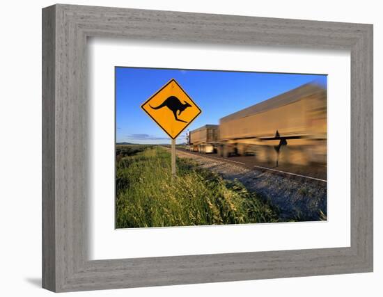 Semi Truck Speeding-null-Framed Photographic Print