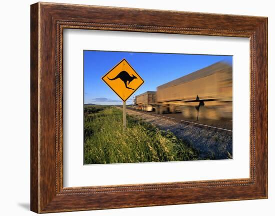 Semi Truck Speeding-null-Framed Photographic Print