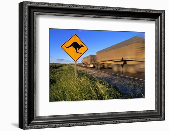 Semi Truck Speeding-null-Framed Photographic Print