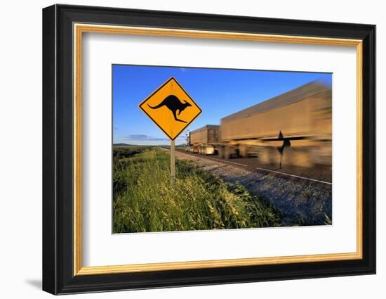 Semi Truck Speeding-null-Framed Photographic Print