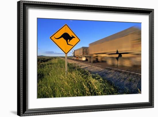 Semi Truck Speeding-null-Framed Photographic Print