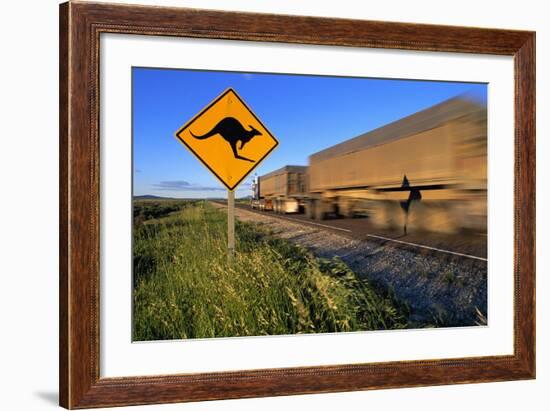 Semi Truck Speeding--Framed Photographic Print