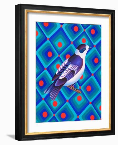 Semicollared Flycather, 2023 (Oil on Canvas)-Jane Tattersfield-Framed Giclee Print