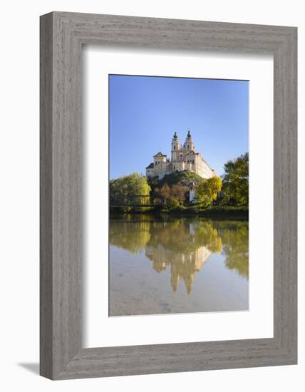 Seminary Melk and a Danube Arm, Austria, Wachau, Melk-Volker Preusser-Framed Photographic Print