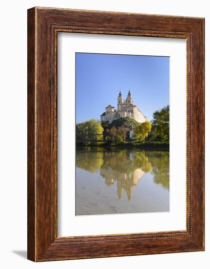 Seminary Melk and a Danube Arm, Austria, Wachau, Melk-Volker Preusser-Framed Photographic Print