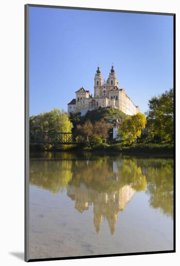 Seminary Melk and a Danube Arm, Austria, Wachau, Melk-Volker Preusser-Mounted Photographic Print