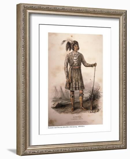 Seminole Chief Osceola, 1842-null-Framed Giclee Print