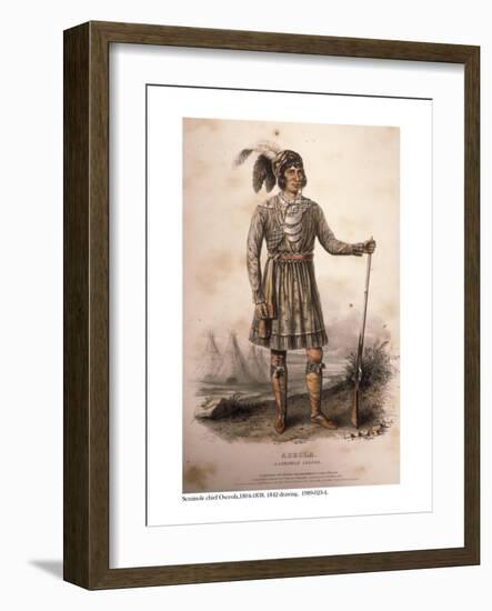 Seminole Chief Osceola, 1842-null-Framed Giclee Print