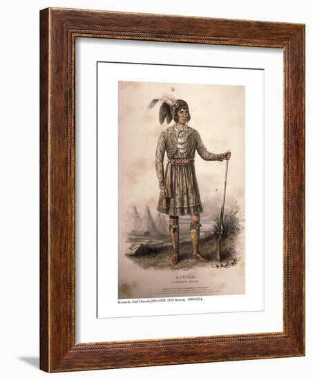 Seminole Chief Osceola, 1842-null-Framed Giclee Print