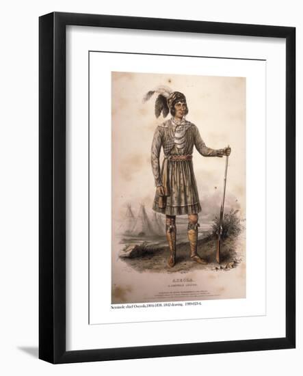 Seminole Chief Osceola, 1842-null-Framed Giclee Print