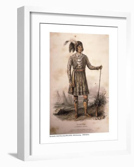 Seminole Chief Osceola, 1842-null-Framed Giclee Print