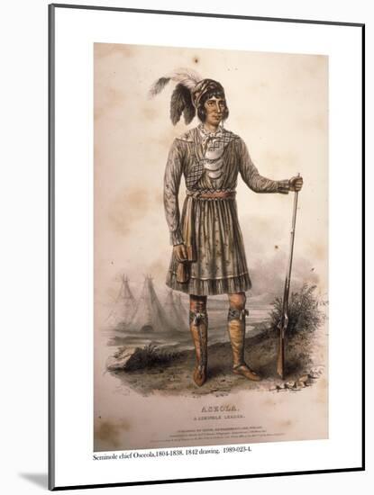 Seminole Chief Osceola, 1842-null-Mounted Giclee Print