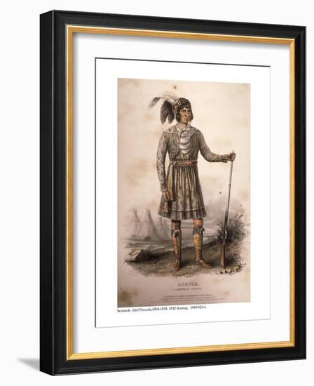 Seminole Chief Osceola, 1842-null-Framed Giclee Print