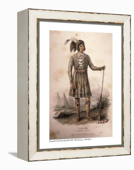 Seminole Chief Osceola, 1842-null-Framed Premier Image Canvas