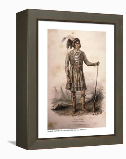 Seminole Chief Osceola, 1842-null-Framed Premier Image Canvas