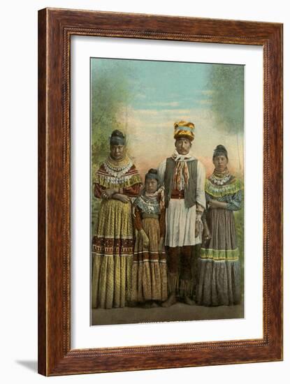 Seminole Indian Family, Florida-null-Framed Art Print