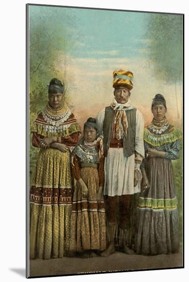 Seminole Indian Family, Florida-null-Mounted Art Print