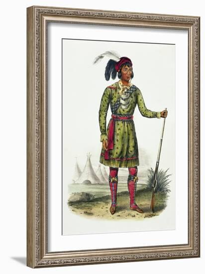 Seminole Leader, History of the Indian Tribes of N. America Osceola-Thomas Loraine Mckenney-Framed Giclee Print