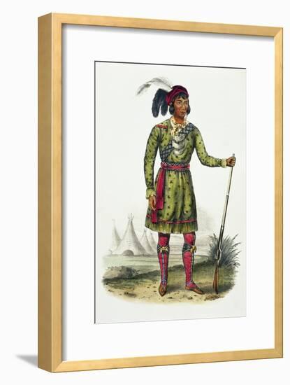 Seminole Leader, History of the Indian Tribes of N. America Osceola-Thomas Loraine Mckenney-Framed Giclee Print