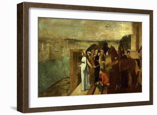 Semiramis Construisant Babylone, Semiramis Building Babylon (Assyrian Queen Sammu-Ramat)-Edgar Degas-Framed Giclee Print