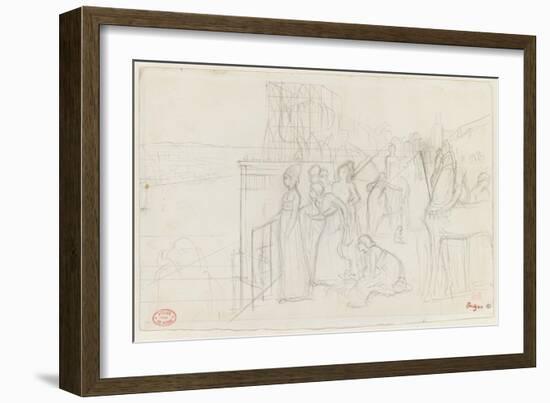 Sémiramis construisant Babylone-Edgar Degas-Framed Giclee Print