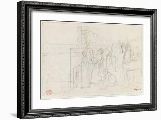 Sémiramis construisant Babylone-Edgar Degas-Framed Giclee Print