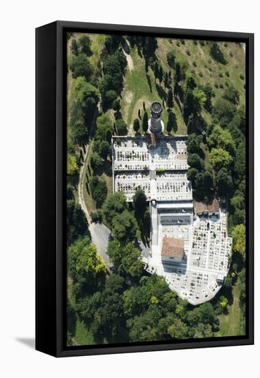 Semonzo, Cemetery, Bassano, Veneto, Monument, Aerial Picture, Memorial, Semonzo, Monument, Italy-Frank Fleischmann-Framed Premier Image Canvas