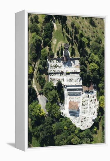 Semonzo, Cemetery, Bassano, Veneto, Monument, Aerial Picture, Memorial, Semonzo, Monument, Italy-Frank Fleischmann-Framed Premier Image Canvas