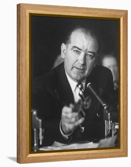 Sen. Joe McCarthy During Army-McCarthy Hearings-Hank Walker-Framed Premier Image Canvas
