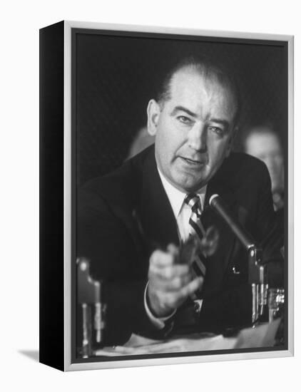 Sen. Joe McCarthy During Army-McCarthy Hearings-Hank Walker-Framed Premier Image Canvas