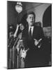 Sen. John F. Kennedy and His Wife Speaking-Ed Clark-Mounted Photographic Print