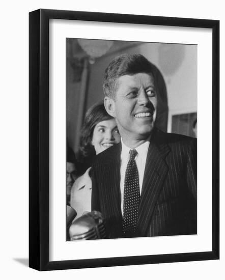 Sen. John F. Kennedy and His Wife-Ed Clark-Framed Photographic Print