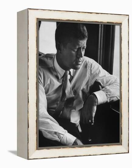 Sen. John F. Kennedy During His Presidential Campaign-null-Framed Premier Image Canvas