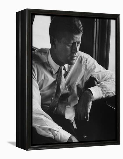 Sen. John F. Kennedy During His Presidential Campaign-null-Framed Premier Image Canvas
